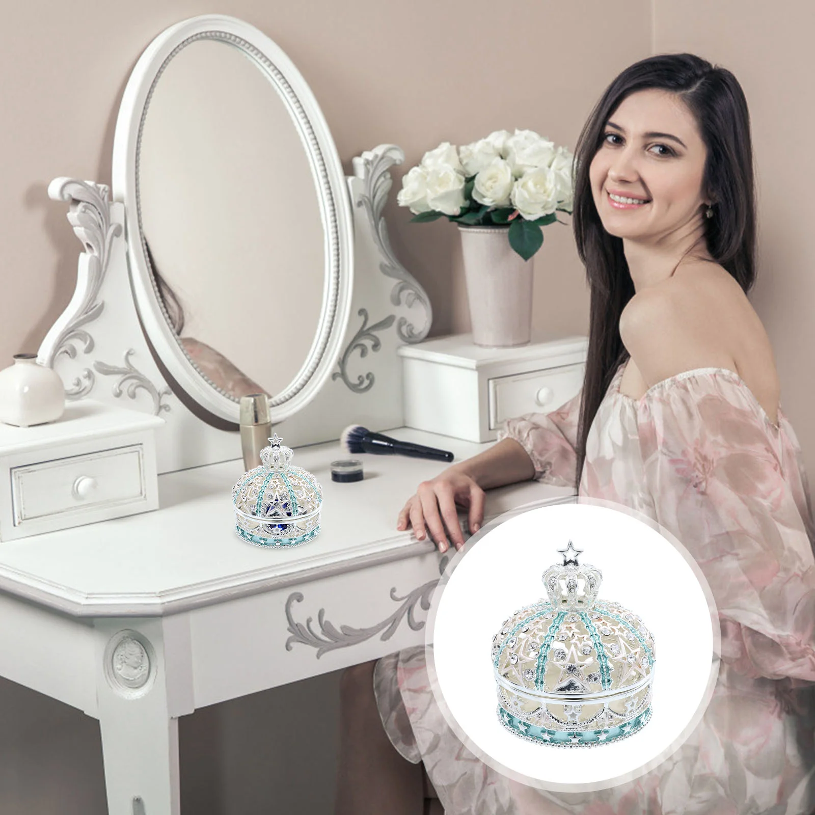 

Держатель-органайзер для ювелирных изделий в форме короны