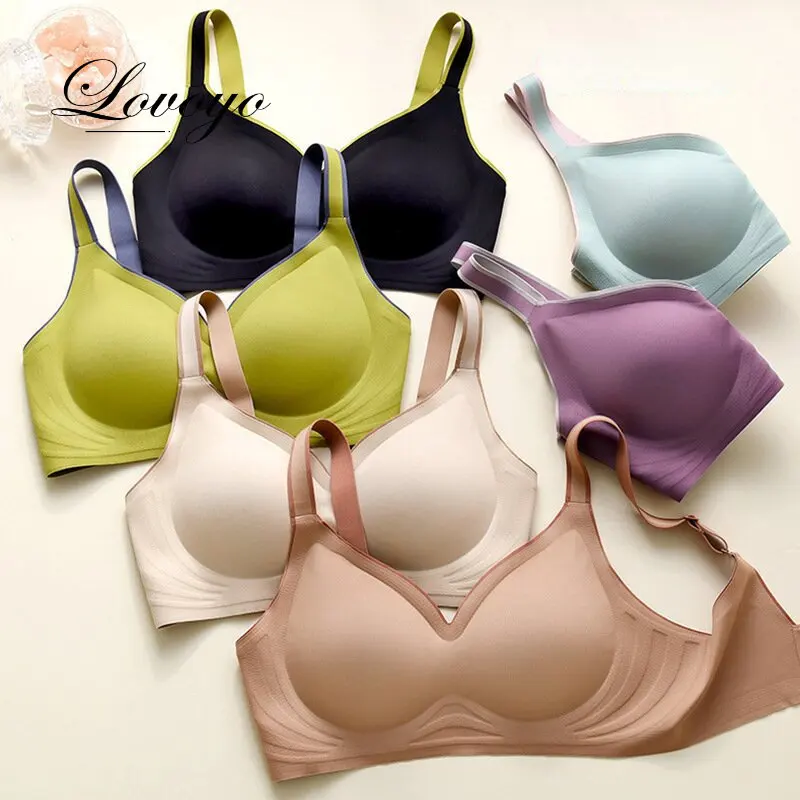 

Latex Seamless bra Comforable Bras for women Push up Underwear Without Wire Free Plus size Lingere No Steel Rims Beautiful Back