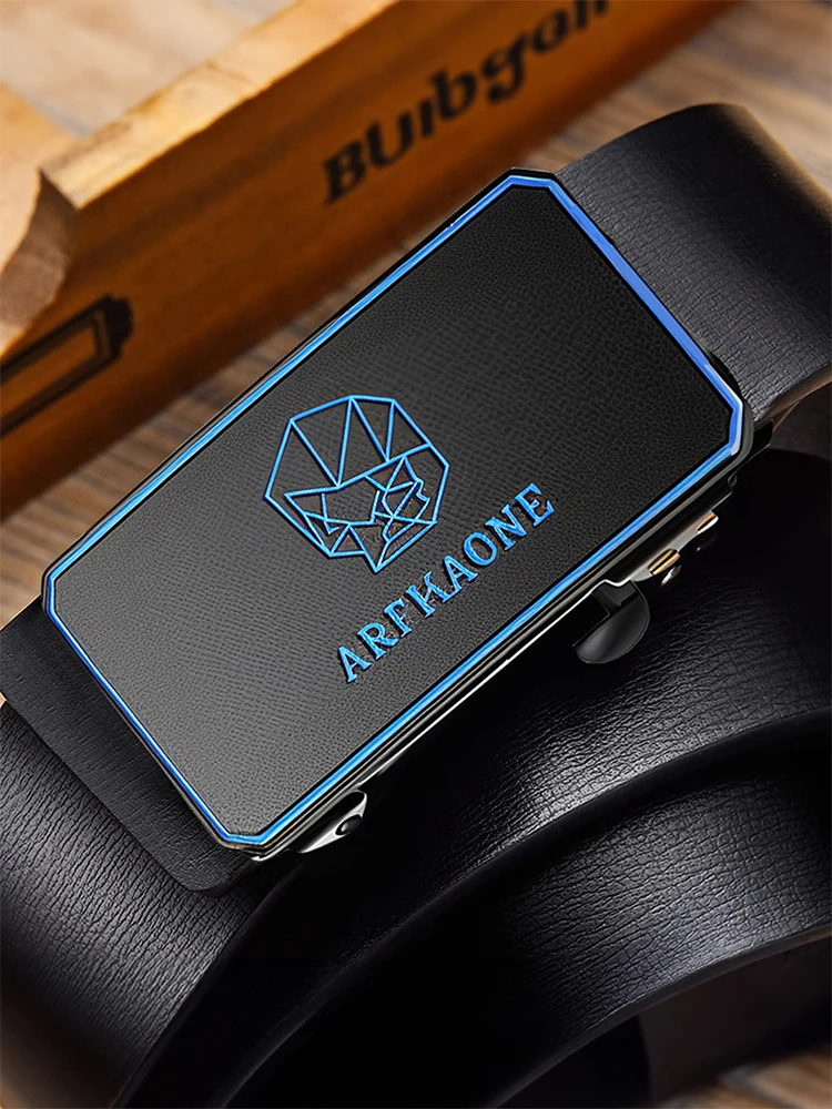 Мужские джинсы с автоматической пряжкой 12 созвездий из ПУ кожи