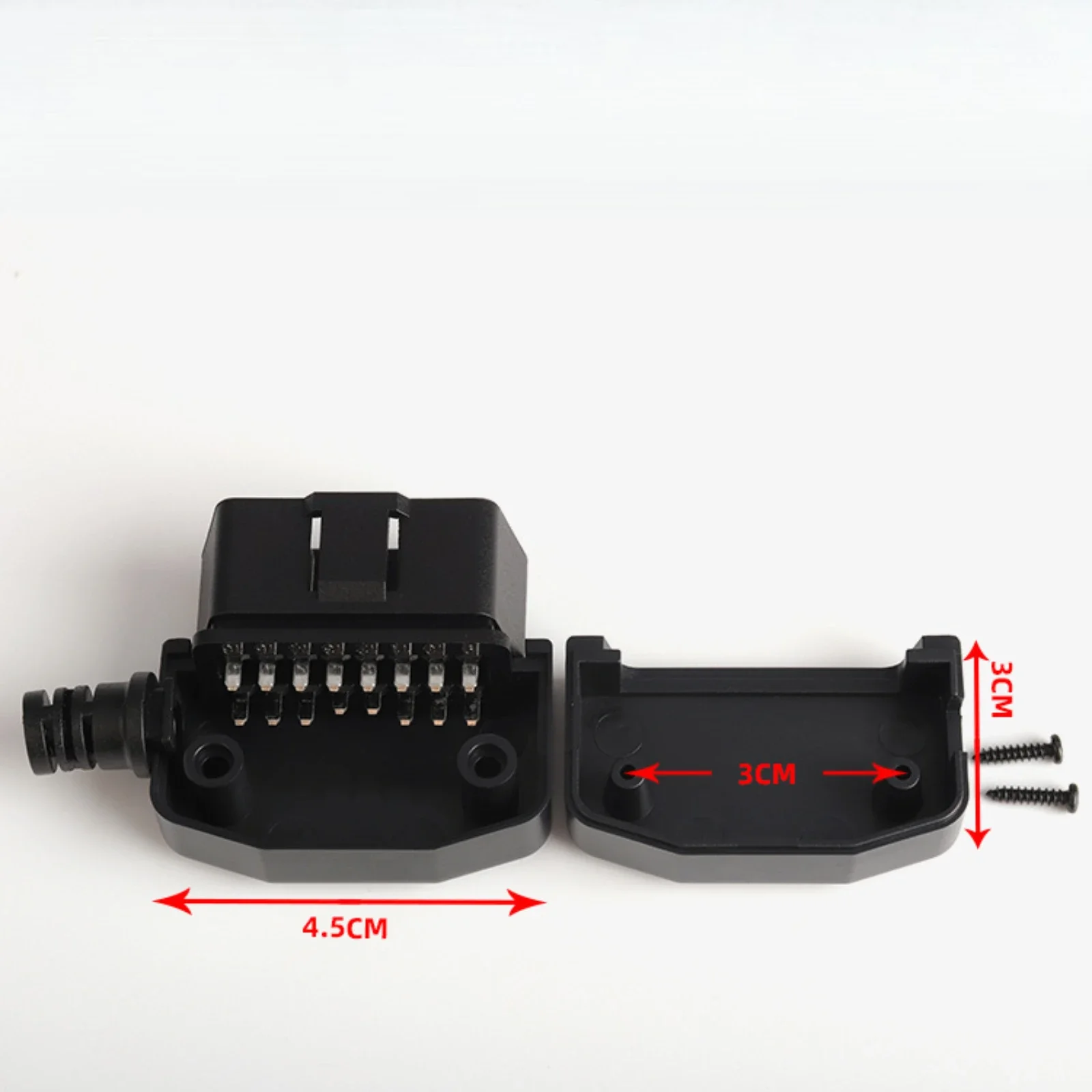 Фото 1 шт. OBD II OBD2 L Тип 16-контактный штекер Автомобильный разъем Кабель Провод Разъемы Разъем с корпусом и винтом J1962M №4