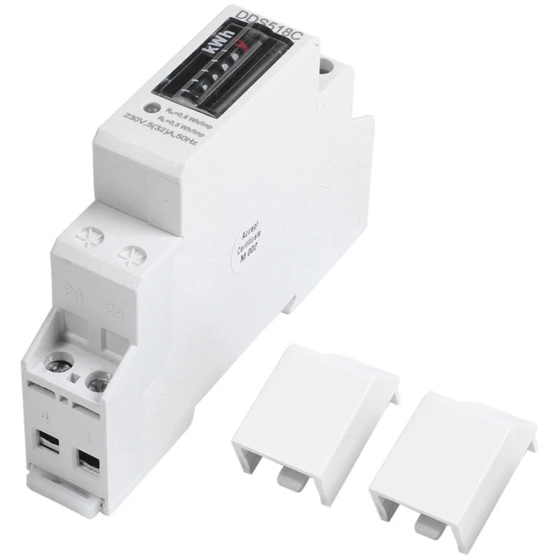 

Din Rail Single Phase Analog Counter Electricity Power Consumption Wattmeter Energy Meter Watt Kwh 5-32A Ac 230V