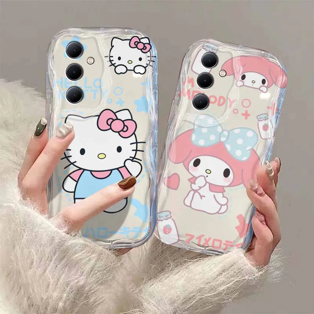 Sanrio Kuromi Cinnamoroll 3D волна для OPPO Reno 11 F 8 T 7 Z 6 5 4 Pro F23 F11 F9 4G чехол телефона Мягкая
