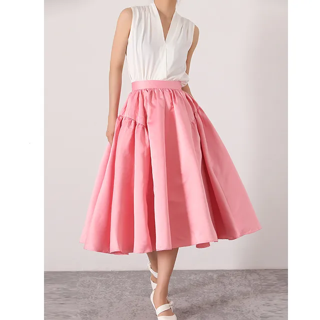 Lotus Leaf skirt Pink