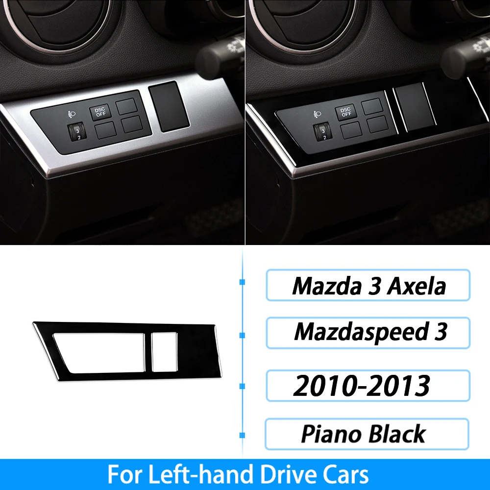 

Для Mazda 3 Axela 10-13 Mazdaspeed 3, черный фортепиано, воздуховыпускное отверстие, переключение передач, дверная ручка, подъемная панель окна, подходит для салона автомобиля, наклейка