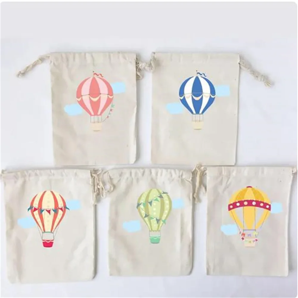 

12candy gift bags Hot Air Balloon themed first 1st birthday Party baby shower Gender Reveal Baptism decoration giveaway Favor