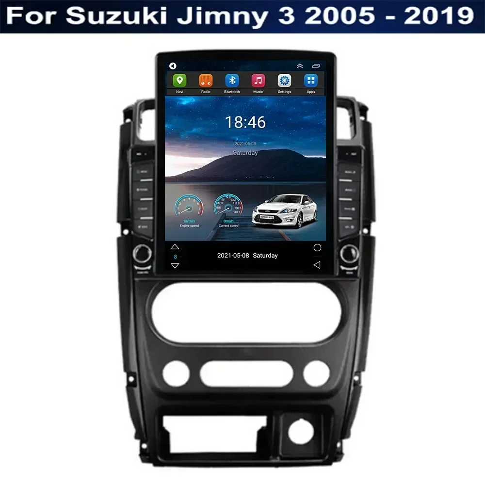 Автомобильный радиоприемник Tesla Style 2 Din Android 13 для Suzuki Jimny 3 2005-2035 Мультимедийный