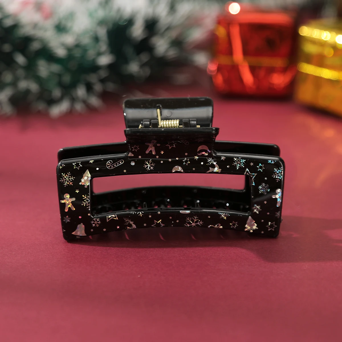 Пластиковые заколки для волос в Корейском стиле женщин и девочек Рождественская