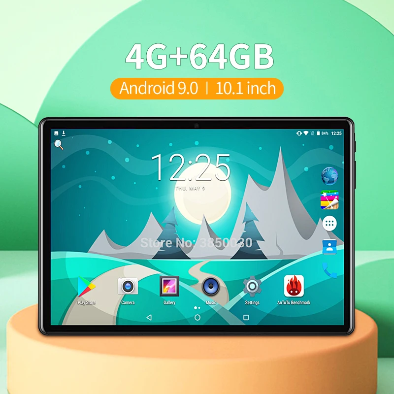 2023 Original Tablet 10.1 Inch Android 9.0 Octa-Core 4G Dual SIM Card Smartphone Tablet 4GB 64GB WIFI Bluetooth GPS Mini Pc