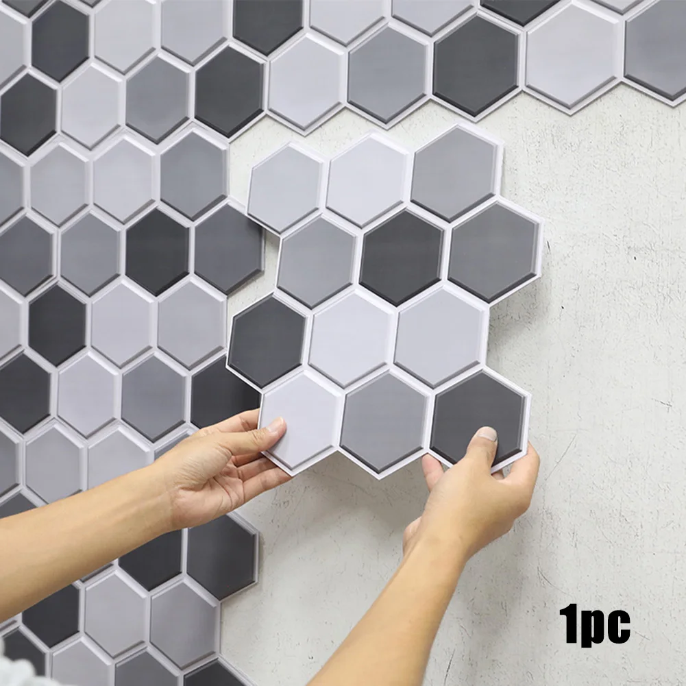 

Self-Adhesive Kitchen Wall Tiles Stickers Bathroom Mosaic Stickers Waterproof Oilproof PVC Tile Film Wall Refurbish Wallpapers
