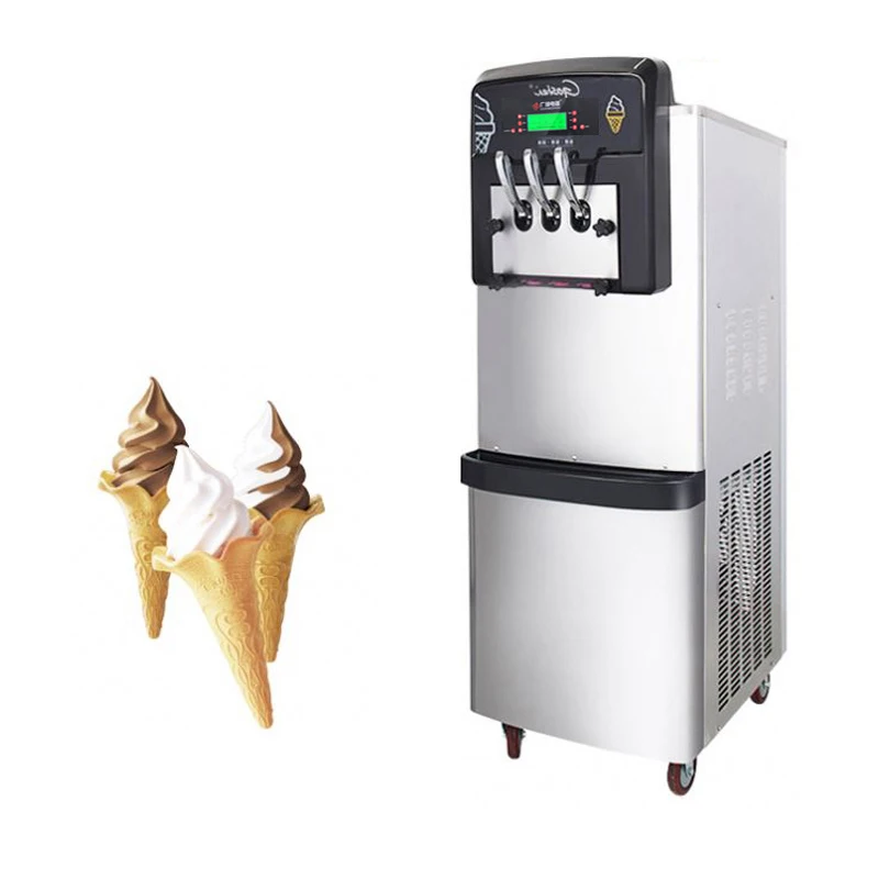 

Vertical Soft Ice Cream Machine English Operating System Ice Cream Makers Intelligent Sweet Cone Ice Cream Vending Machine