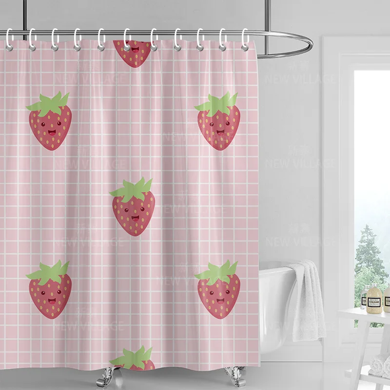 Водонепроницаемые шторы для душа Boho с растениями и фруктами