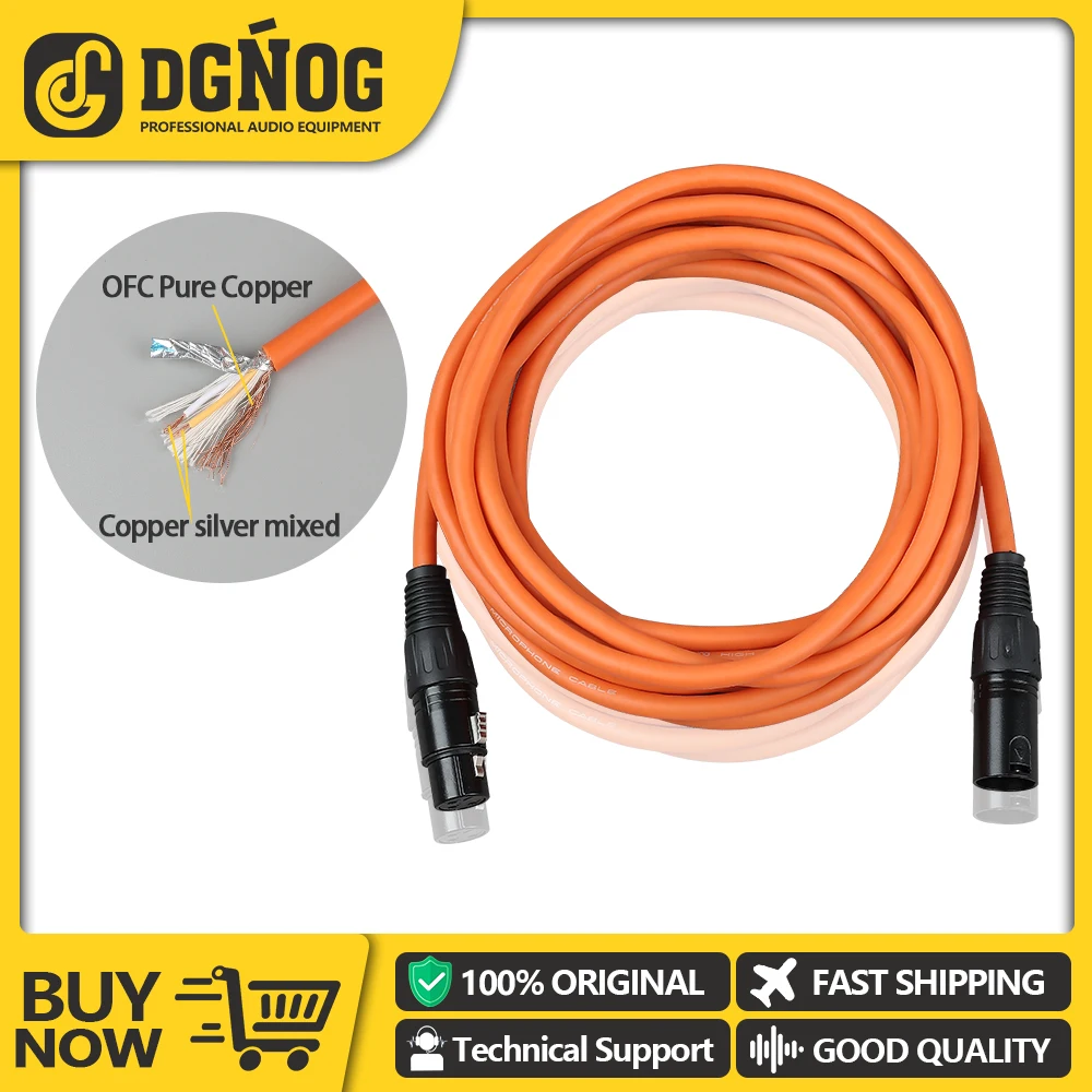 

DGNOG XLR Cable 16.4FT Karaoke Microphone Sound Cannon Cable Plug XLR Extension Mikrofon Cable For Audio Mixer Amplifiers