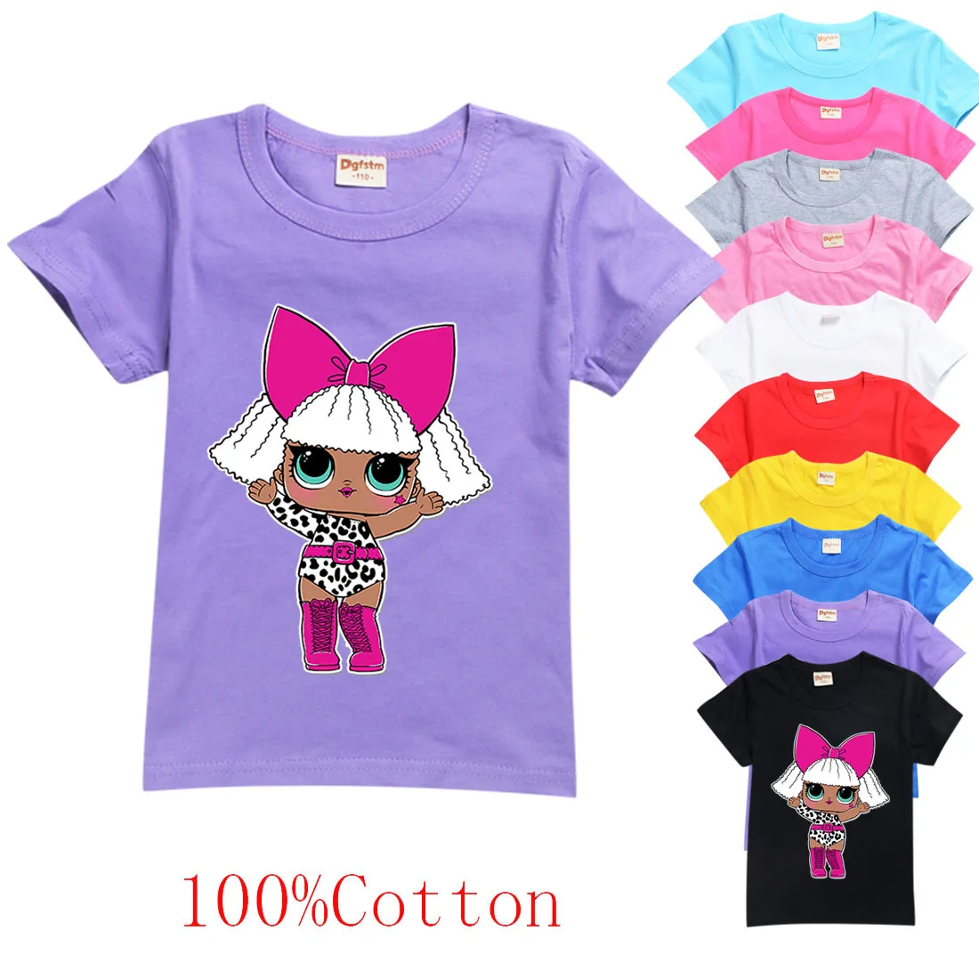 

LOL Surprise Doll Casual Shirts Kids Fashion Summer T Shirt Graphic Short Sleeves T-Shirts Children Cartoon Tshirt Girls Clothes