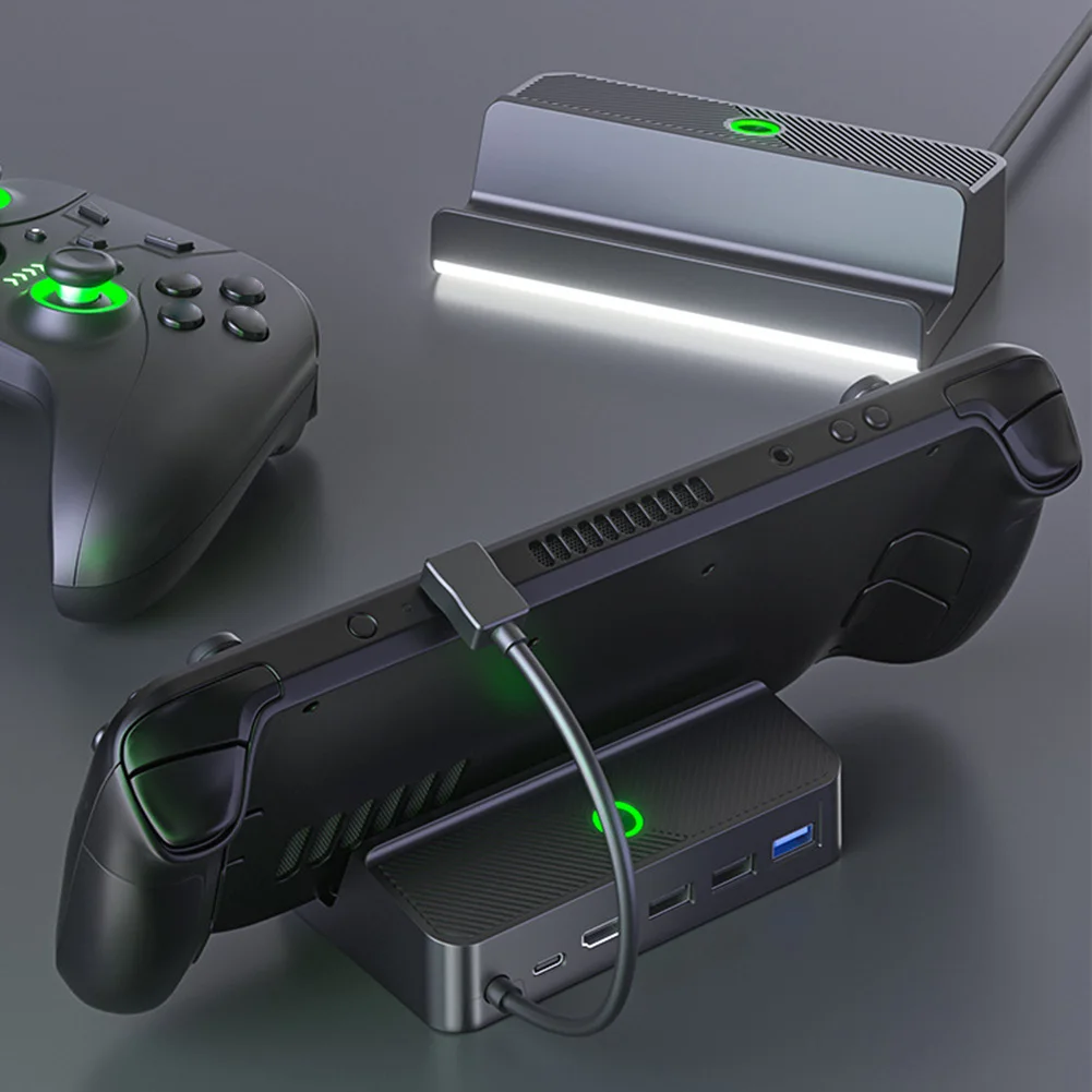 

Док-станция для Steam Deck TV Base USB3.0 USB2.0 4K, подставка для ChargerDock 6 в 1, концентратор PD 100 Вт для консоли Steam Deck
