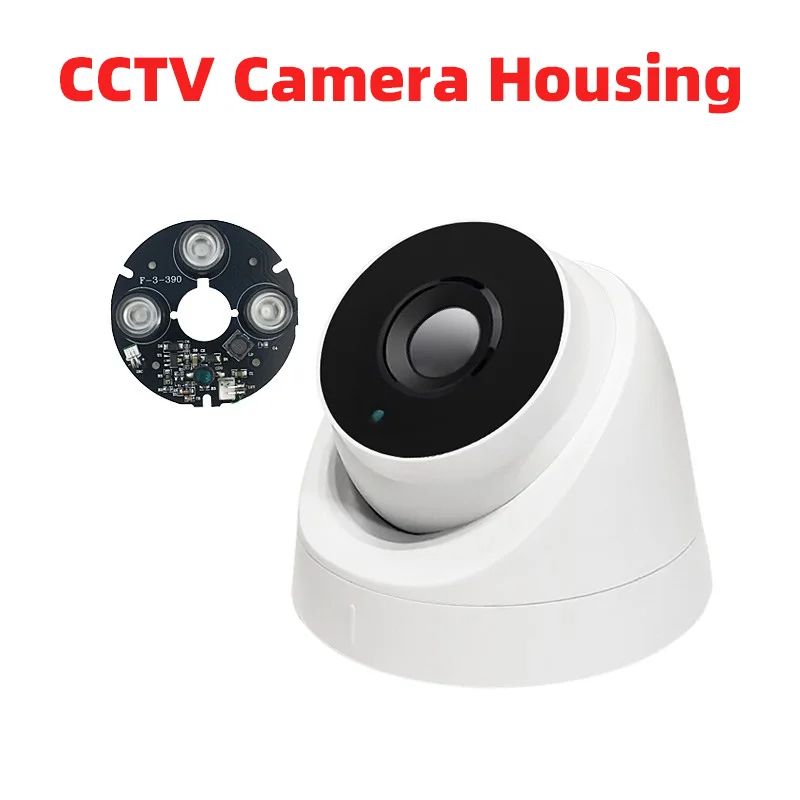 

DIY CCTV Dome Camera Housing ABS surveillance camera case housing With IR Led For 38x38MM CCD/CMOS Chipset