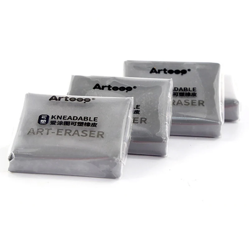 

2pcs Plasticity Rubber Soft Eraser Wipe Highlight Kneaded Rubber For Art Pianting Design Sketch Drawing Plasticine Stationery