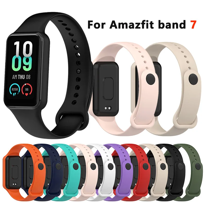 

Силиконовый ремешок для Amazfit Band 7, сменный Браслет Smartwrist, спортивный ремешок, аксессуары для Huami Amazfit band7, ремешок