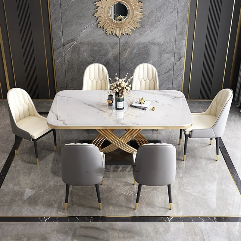 

Комплект обеденного стола, стулья, каменный современный обеденный стол, напольный современный обеденный стол среднего века, набор мебели для гостиной