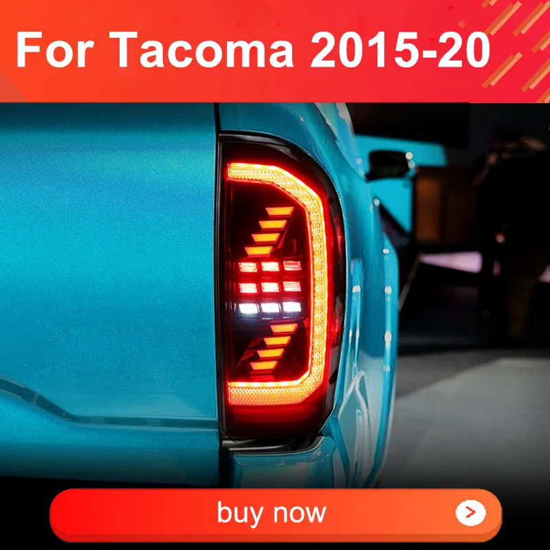 

Задний фонарь в сборе для Toyota Tacoma 2015-2020, светодиодсветодиодный Светка «подключи и работай», поворотный стоп-сигнал, задний фонарь s, 1 пара