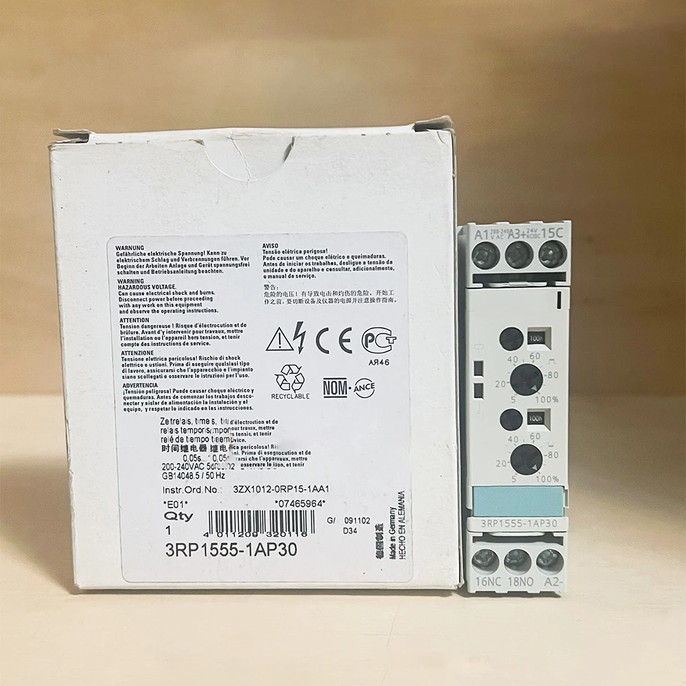 Новый релейный модуль времени Siemens 3RP1555-1AP30 200-240 в коробке