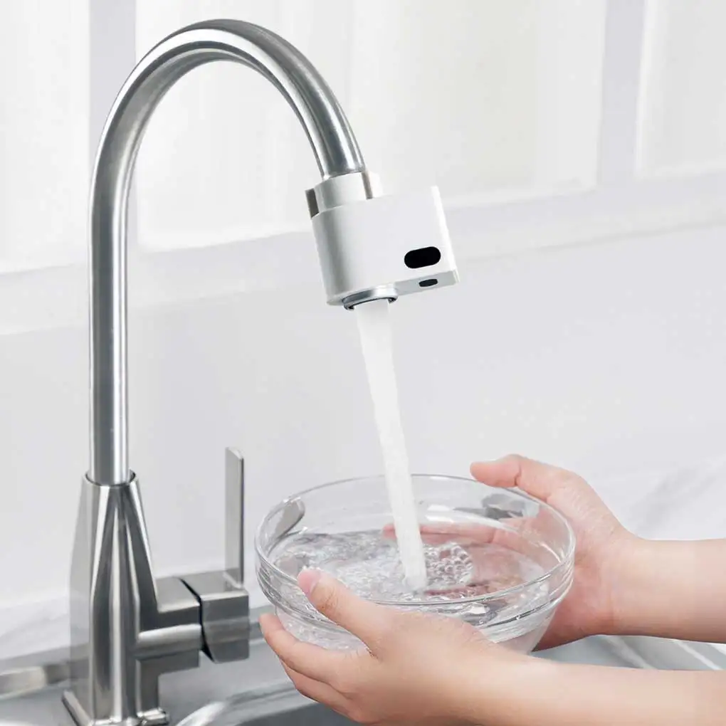 

Smart Sensor Faucet Rechargeable USB Battery Powered Spill-proof Replacement Home Bathroom Water Saver Tap Accessories