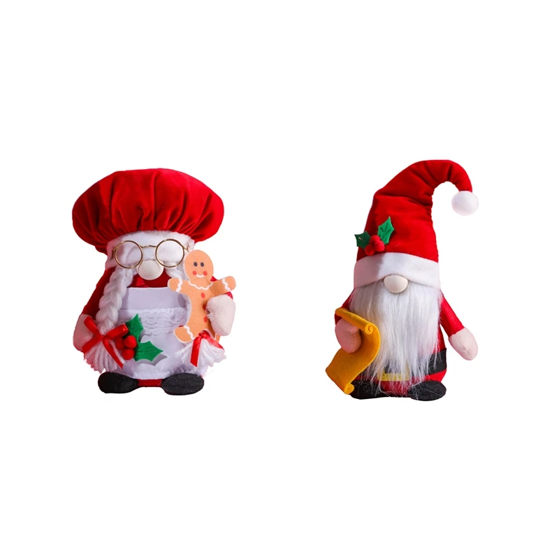 

Red Chef Gnome Doll Stuffed Gnomes Toy Ornament For Christmas Valentine's Day Wedding Party Decor Supplies