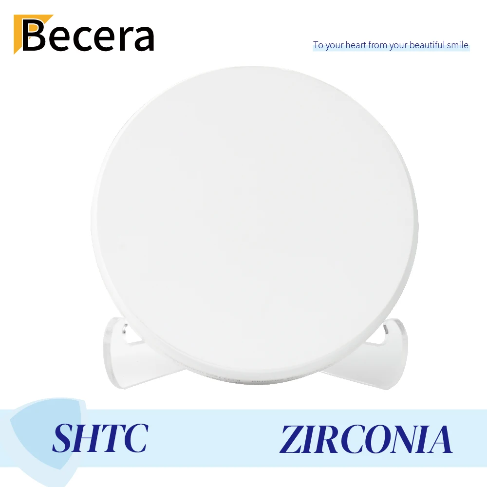 Becera Dental Zirconia Blocks Thickness 18/20/22/25 MM Preshaded Zirconium Disk Dental Lab Materials for CAD CAM Open System