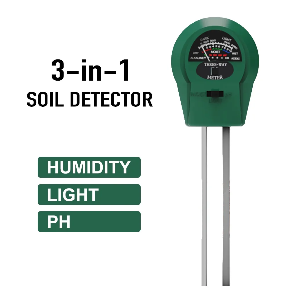

Soil Tester 3in1 Moisture Monitor Acidity Detector Fertility Soil PH Meter Outdoor Flowers Garden Instrument Tool