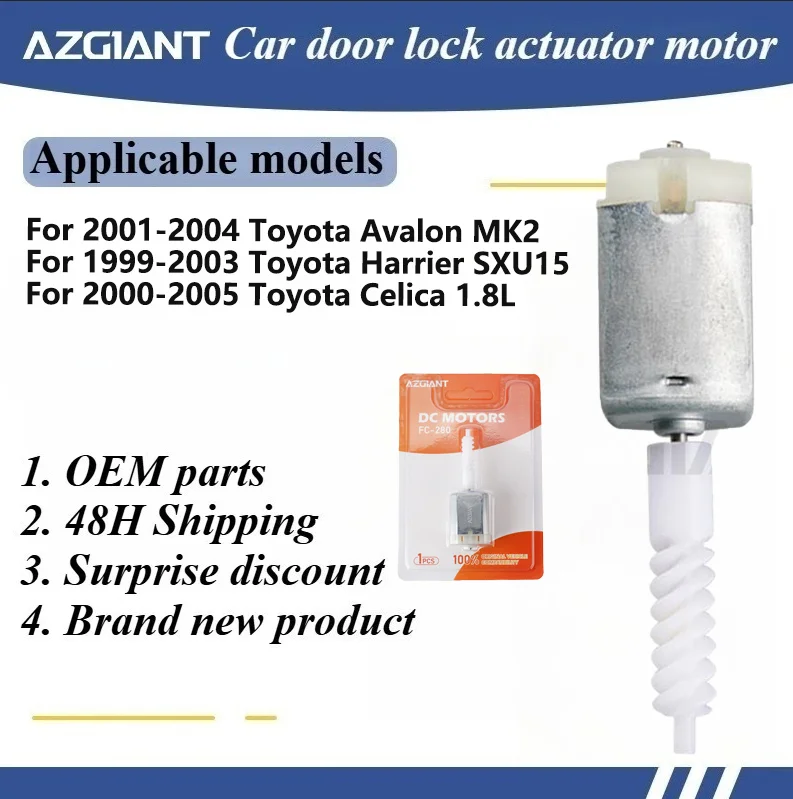 Фото Высокоскоростной мотор привода замка двери автомобиля AZGIANT FC-280SC-20150 VD304510 для Toyota Pronard/Echo/Yaris MK1/Yaris Verso/Vitz №1
