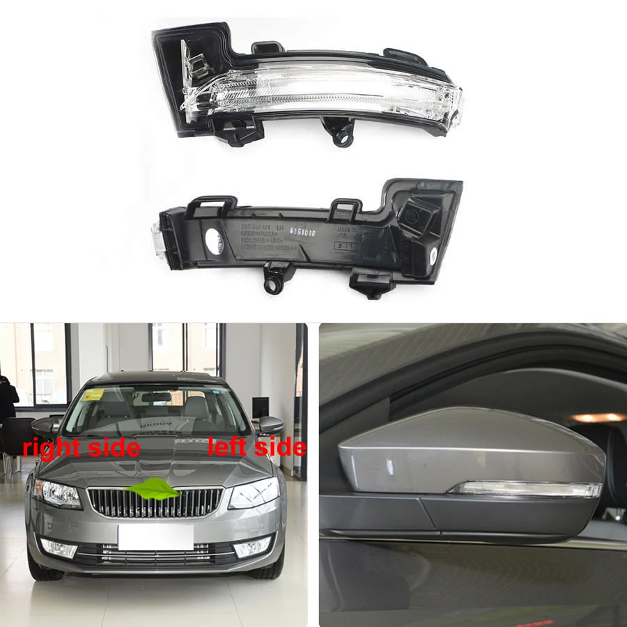 

For Skoda Octavia 2015 2016 2017 Car Marker Light Door Wing Rearview Mirror Turn Signal Indicator Side Lamp