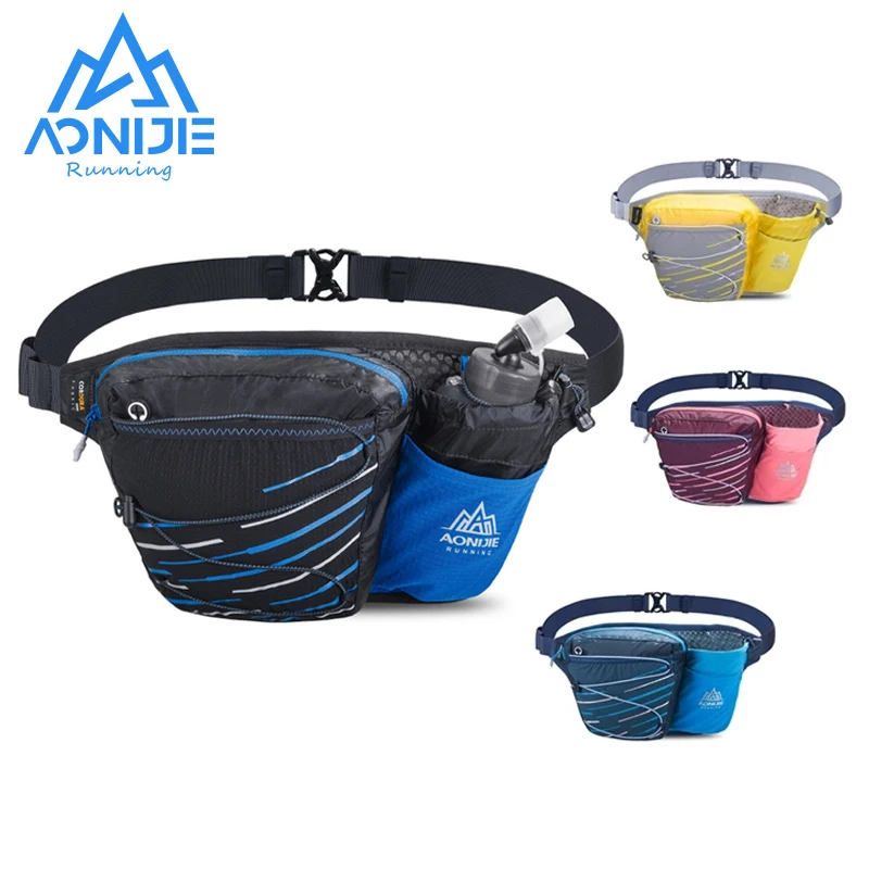 AONIJIE Outdoor Sports Bags Waist Pack Lightweight Running Waist Bag Belt Hydration Fanny Pack For Jogging Fitness Gym Marathon