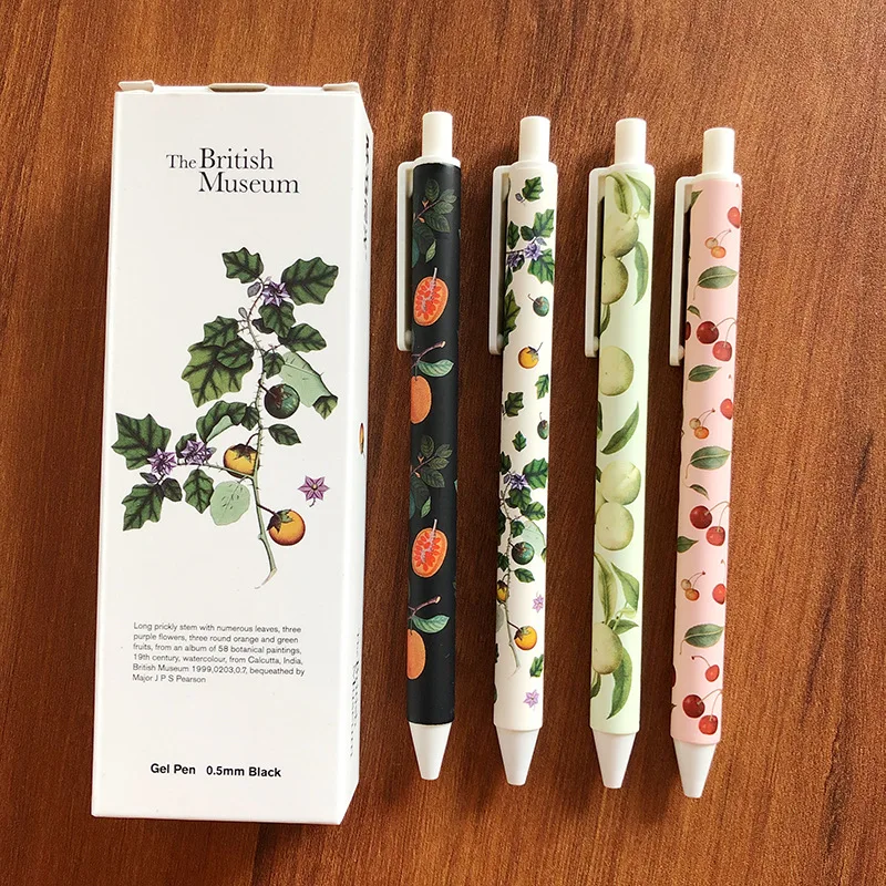 

4 Pcs/lot 0.5mm Museum Countryside Mechanical Gel Ink Pens Cute Stationery Pen School Office Writing Supplies
