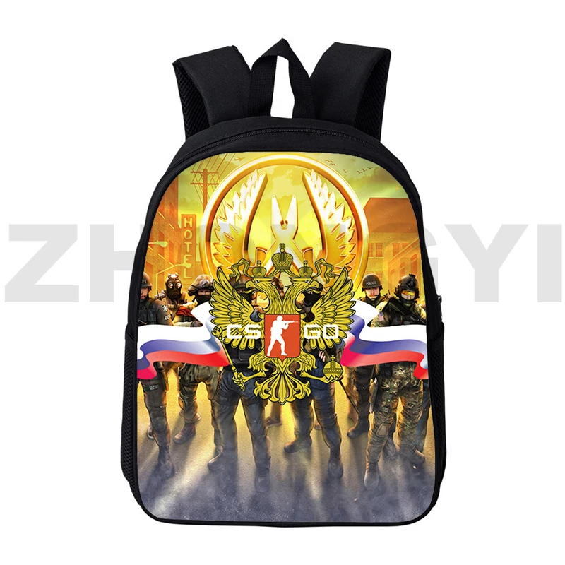 Funny Game CS GO 3D Print Backpacks CSGO Camouflage Army Schoolbags for Girls 12/16 Inch Mens Top Quality Travel Laptop Satchel