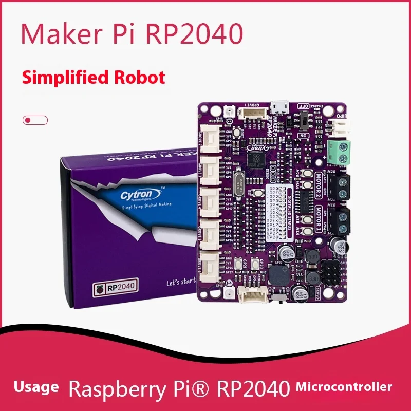 Фото Maker Pi RP2040 DIY платформа для управления движением робота, совместимые с Raspberry Pi электронные модули и комплекты, совместимые с Pico. №2