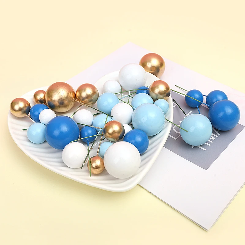 32 шт./компл. топпер для торта красный зеленый золотой жемчужные шары кекса флаг