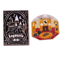magic castle movie enamel pins custom brooches lapel badge backpack decoration hats jewelry for kids friends birthday gift