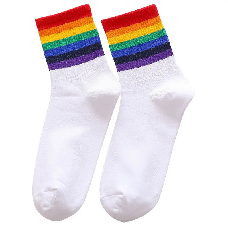 10 Pairs/Lot Colorful Lines Socks Universal for All Seasons Women's Mid-Tube Ins Trend Fashion Checkerboard Green Stockings