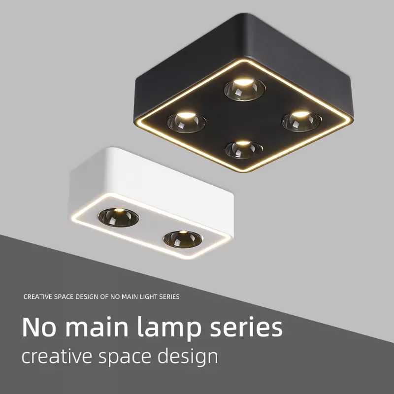 

Living Room Without Main Light Surface Mounted Downlight Square Led Ceiling Lights Bedroom Box Lamp Anti-glare Ceiling Bold Lamp