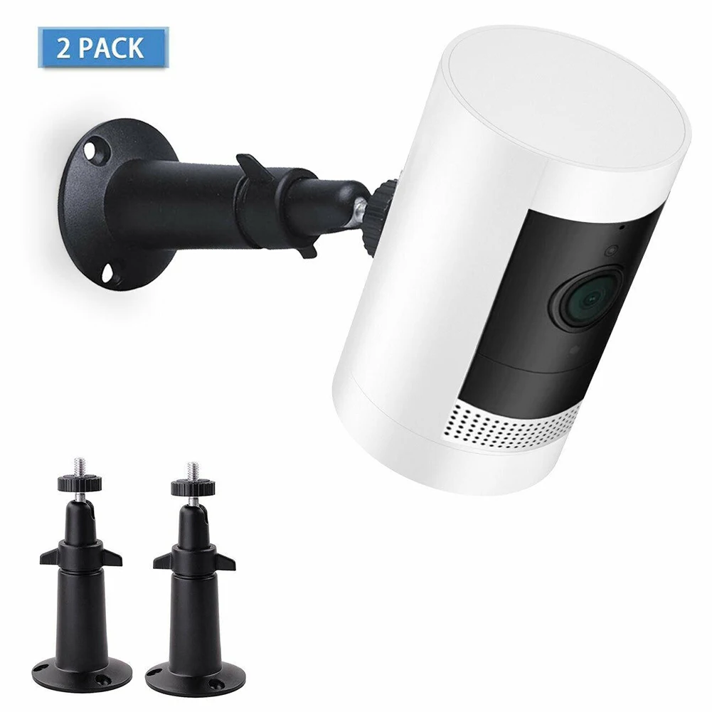 Metal Wall Mounts For Ring Stick Up Cam Plug-in/Battery HD Security Camera 360 Degree Swivel 90 Degree Tilt Outdoor Mounts Home