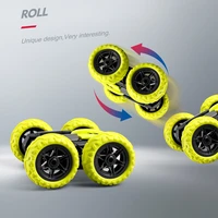 2 4g remote control stunt car flowering car font switching led light tumbling double sided toy car