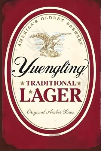 Фото Yuengling Lager Beer Забавный знак Всепогодный алюминий №1