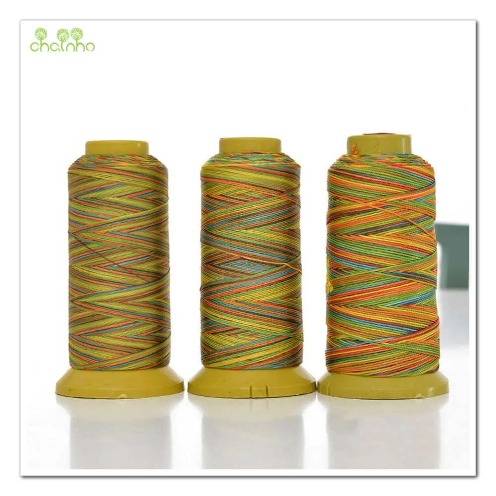 Chainho,High Tenacity Nylon Rainbow Color Thread,Braided Wire,Multicolor Embroidery Sewing Thread/DIY Hand Made Accessories