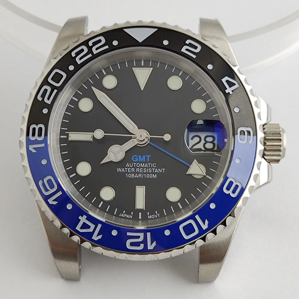 NH35 чехол NH34 GMT циферблат японский движение сапфировое стекло C3 зеленые