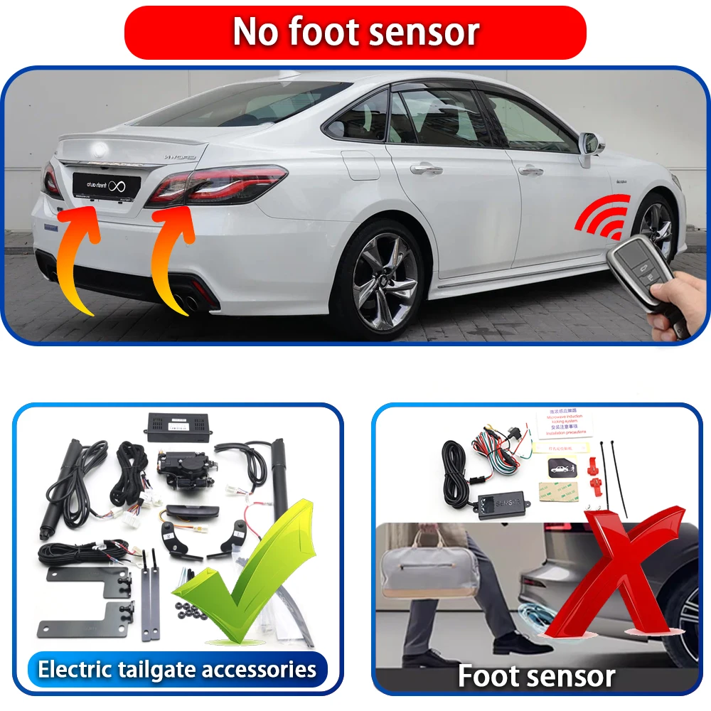 

Умная система задней двери с питанием для Toyota Crown 15 Mk15 S220 2018 2019 2020 2021 2022, комплект автоматического интеллектуального подъема багажника