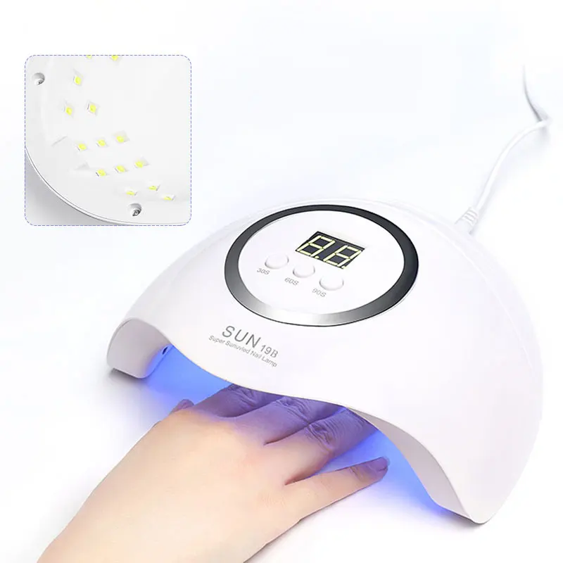 

48W UV LED Lamp Durable For Nails Polish Without Hurting Hands 5 Seconds Fast Drying Light Therapy Lamp 24 Lamp Beads
