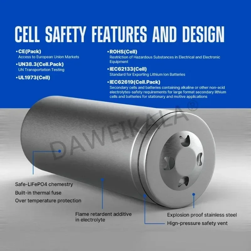 12 В 200 Ач LiFePO4 Батарея Литий-железо-фосфатная батарея Встроенная BMS для солнечной