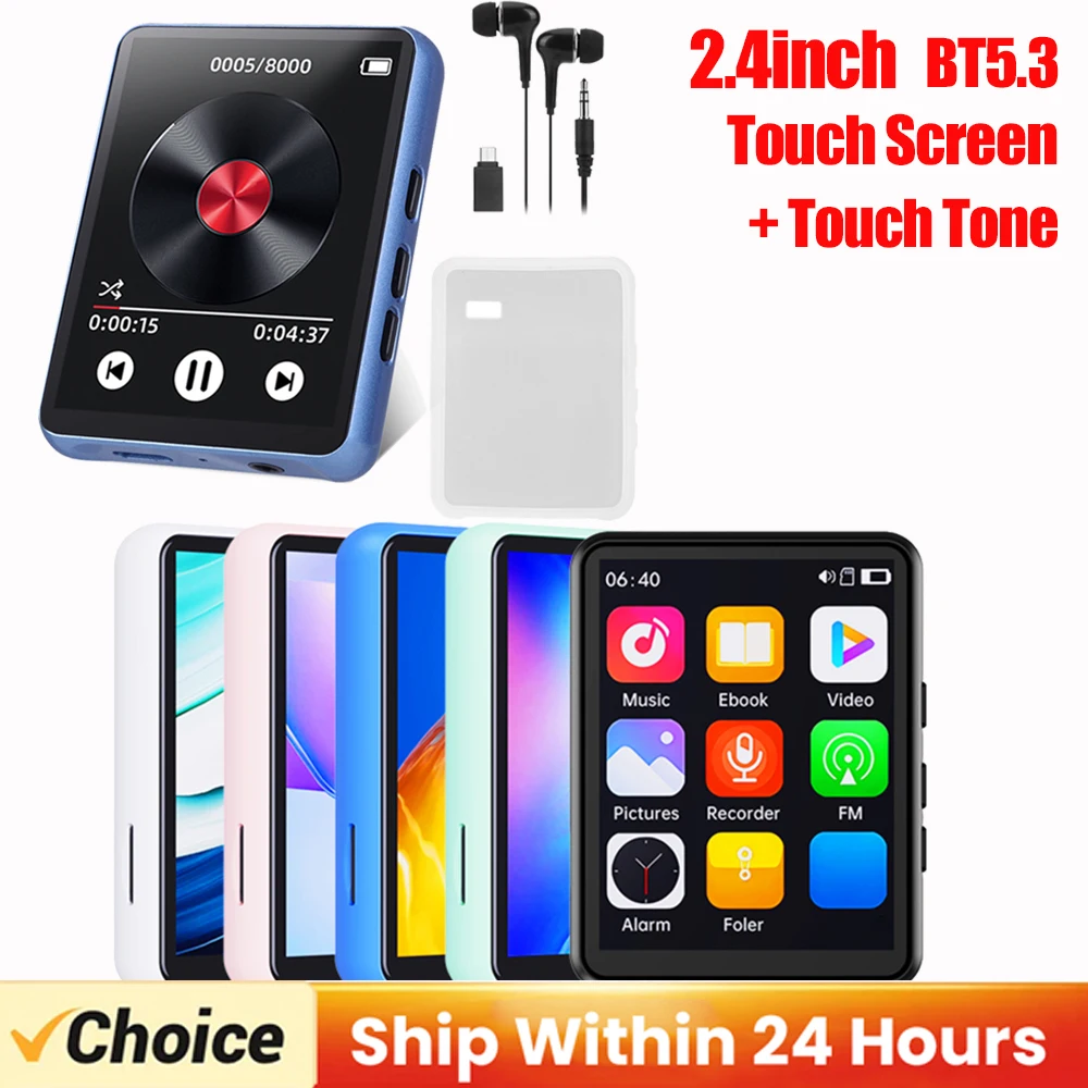 Новый MP3-плеер Hi-Fi с сенсорным экраном 2 4 дюйма портативный музыкальный плеер
