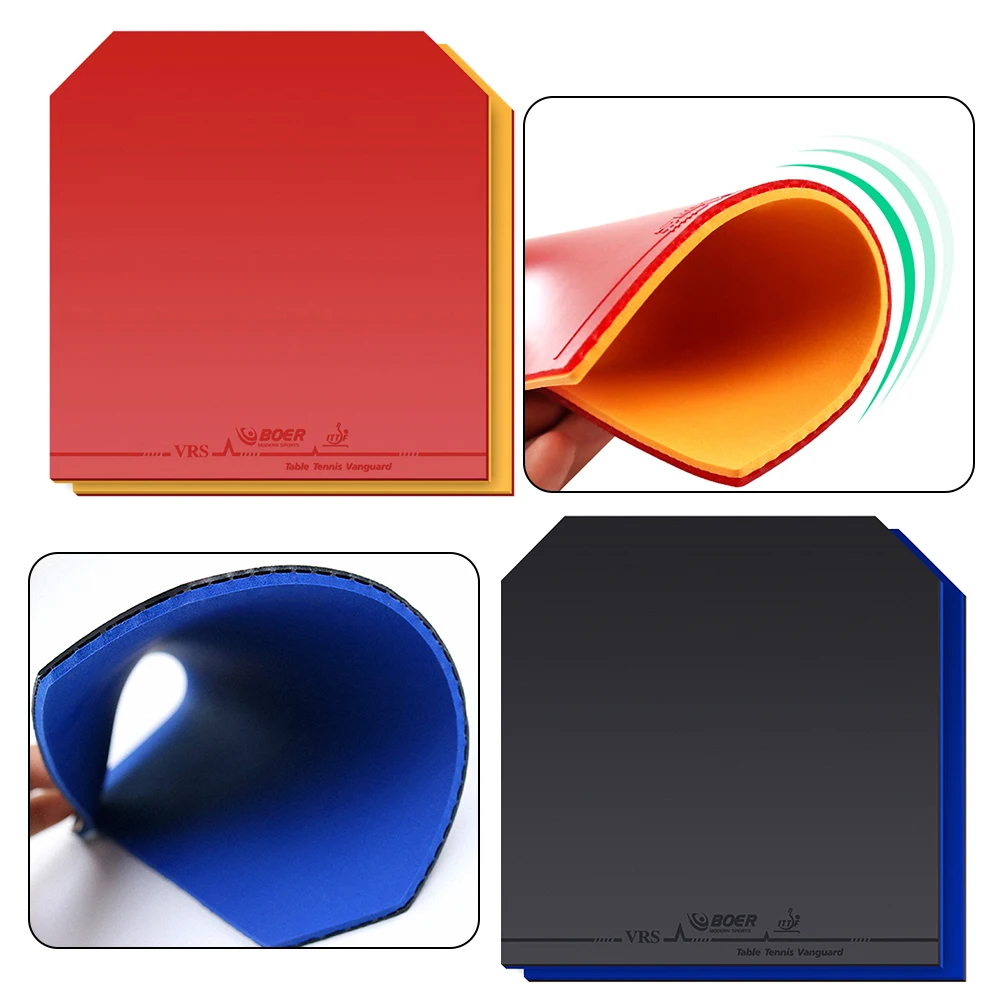 

Table Tennis Rubber Sponge Cover Black/Red Reverse Glue Table Tennis Paddle Racket Rubber Skin Sports Training Accessories