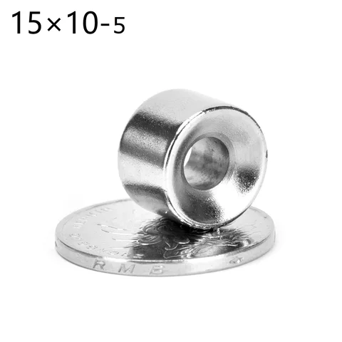 Неодимовый магнит, Круглый Мощный потайной постоянный магнит 15 х10-5 мм, отверстие 15 х10 мм, 6 мм, 1 ~ 50 шт., 15 х10-5 мм