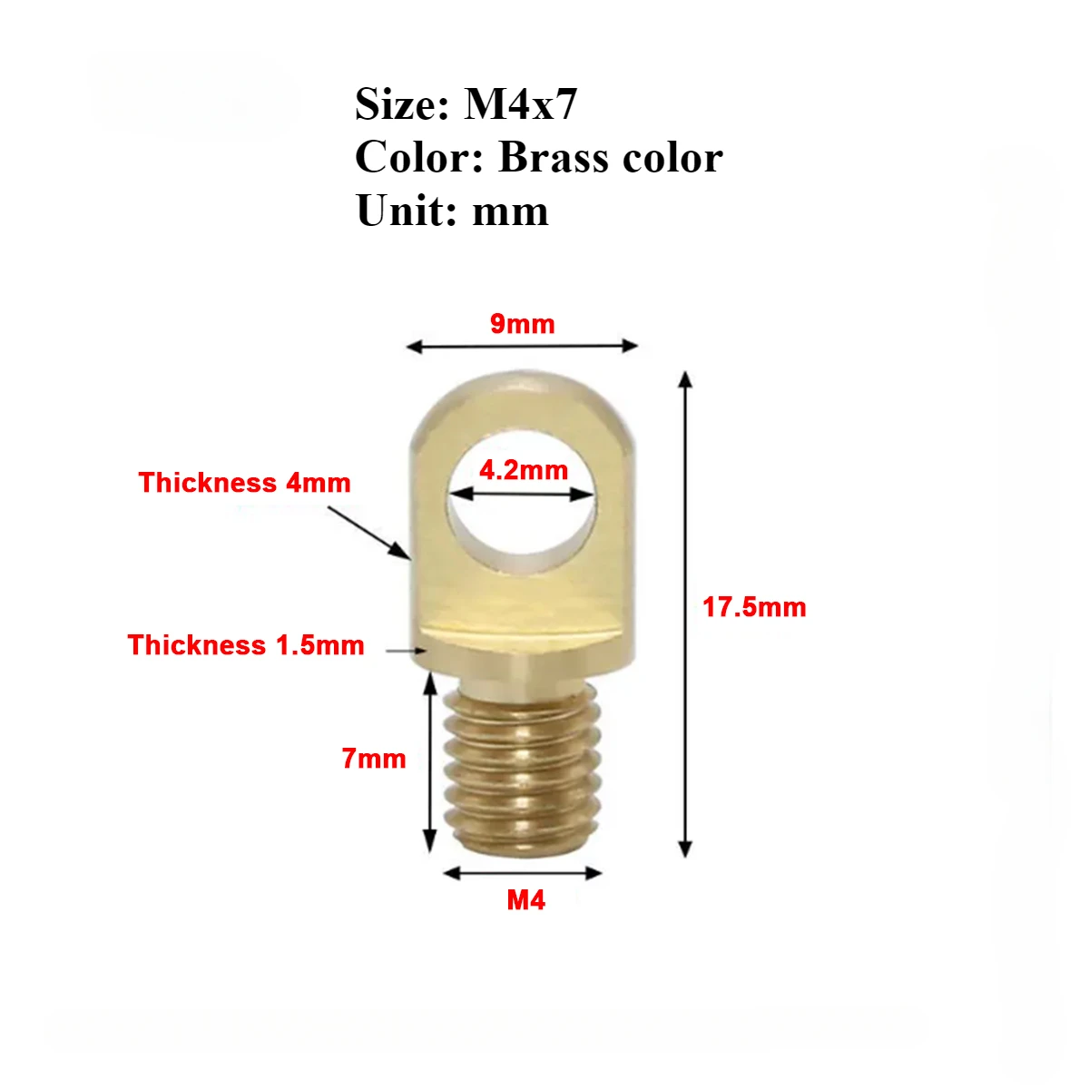 

M3/M4/M5/M6/M8 латунное подъемное кольцо, ушная гайка, круглый винт, фурнитура для ног, заводская фара из нержавеющей стали, детали инструментов для дронов